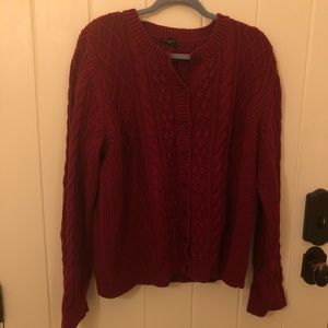 WORN ONCE Talbots Red Cardigan